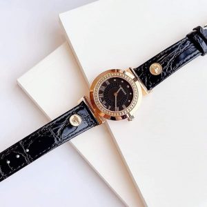 Versace P5Q80D009S Vanity Calfskin Black Dial - Đồng Hồ Nữ